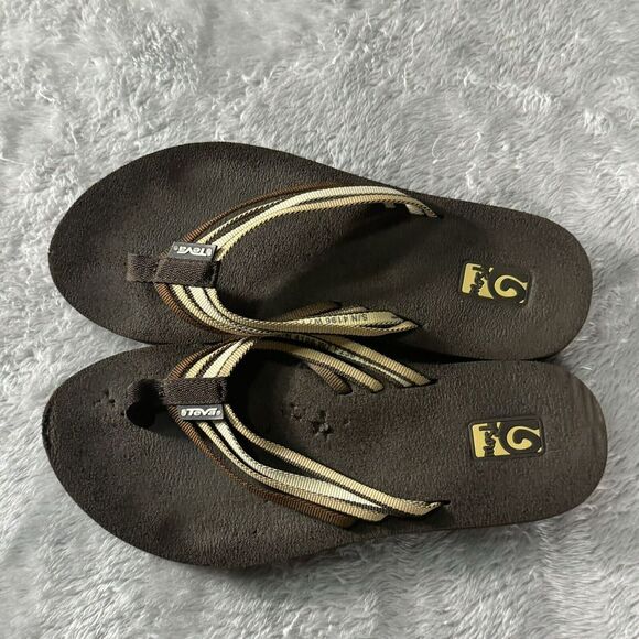 Teva Shoes - Teva Mush Flip Flops Womens 7 Thong Slip On Sandals Shower Shoes Beach Vacation